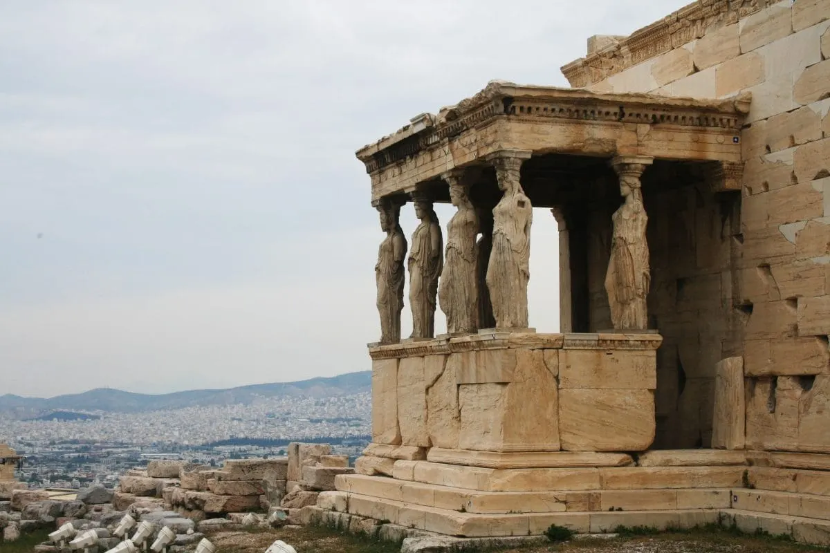 Caryatid porch of the Erechtheion on the Acropolis